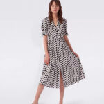 Retro-style Polka-dot Dress For Women