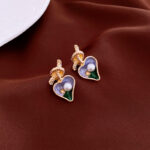 Elegant Vintage Stud Earrings - Ins Trendy Light Luxury, Niche Retro High-End Ear Jewelry, Wholesale Fashion