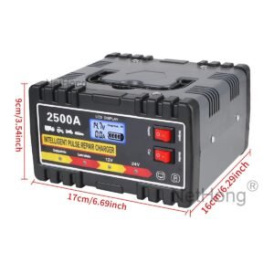 2500A HEAVY DUTY 12 24V AUTOMATIC CAR BATTERY CHARGER SMART PULSE REPAIR TRICKLE