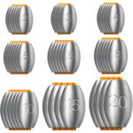 50-Piece Set Of Sea Fishing Weights With Plastic Core, Mixed 9 Sizes, Small Fishing Sinkers: 2g, 3g, 4g, 5g, 6g, 8g, 10g, 15g, 20g—Fishing Sinkers For Carp Fishing And Tackle