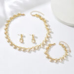 Cross-Border Foreign Trade Retro Jewelry Exaggerated Necklace Set Luxury Crystal Jewelry Banquet Dress Accessories Factory Direct Supply