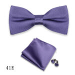 Mens Formalwear Accessory Burgundy Bow Tie Set