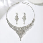 Cross-Border Foreign Trade Retro Jewelry Exaggerated Necklace Set Luxury Crystal Jewelry Banquet Dress Accessories Factory Direct Supply