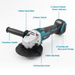 125mm Angle Grinder, Cordless Cutting Grinder, Grinding Machine, Flexible Shaft With 21V Batteries