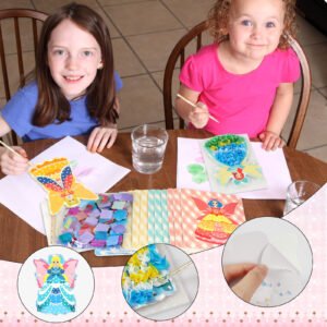 Elves Craft Kits: 12-Piece Felt Embroidery Set With 700 Fabric Pieces, 4 Magical Elf Motifs For Crafting, Creative Needle Painting Set For Girls, Complete Craft Kit With Tools And Sponge Mat