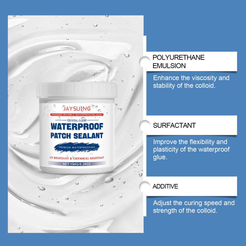 JAYSUING Transparent Waterproof Adhesive For Bathroom Tiles And Roofs - Seal And Prevent Leaks - Household Wear-Resistant Waterproof Adhesive