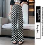 Tie-dye Slim-fit Wide-leg Floor-length Pants For Women