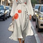 Printed Casual Womens Long Dress
