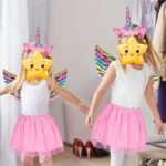 Costume Accessories Set With Headband, Wings, And Dress In Pink And Purple,Costume Accessories For Party And Celebration Decorations, Imaginative Costumes For Special Occasions