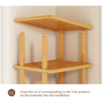 6-Tier Bamboo Shoe Rack - Vertical Space Saving Shoe Organizer Corner Shelf UK