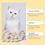 Cat 3 Fish Oil Tablets, Multivitamin Skin & Coat Supplement For Cats, Support Immune, Heart & Bone Health, 60 Chewable Tablets
