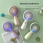 USB-Charged Simple Handheld Portable Mini Fan With LED