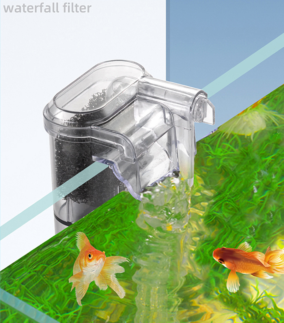 Mini Wall-mounted Filter, Fish Tank Waterfall Filter, Small Fish Tank USB Filter Device, Cleaning Circulation Water Pump - Image 2