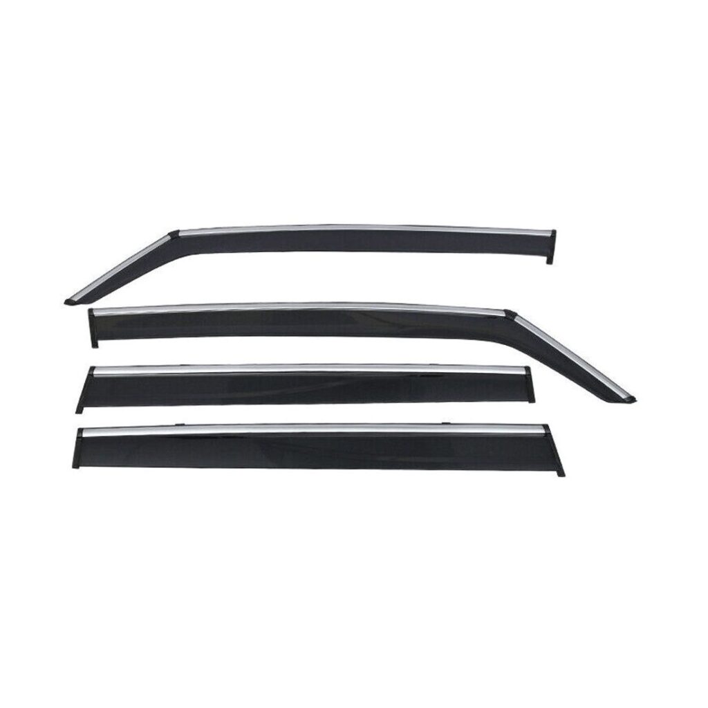 For J Eep 15-22 J Eep Renegade Window Visors Rain Sun Guard Vent W- Chrome Trim