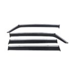 For J Eep 15-22 J Eep Renegade Window Visors Rain Sun Guard Vent W- Chrome Trim