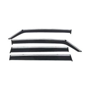 For J Eep 15-22 J Eep Renegade Window Visors Rain Sun Guard Vent W- Chrome Trim