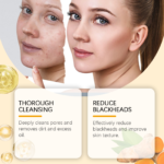 Jaysuing Turmeric Brightening Facial Cleanser With Built-In Silicone Brush, Gentle Oil Control Hydrating Pore Minimizing Face Wash