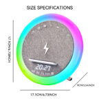 KP-577 Best-Selling Wholesale White Noise Bluetooth Speaker With LED Color Lights Clock Alarm Timer Wireless Charging And Bedside Desktop Functionality