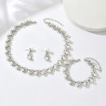 Cross-Border Foreign Trade Retro Jewelry Exaggerated Necklace Set Luxury Crystal Jewelry Banquet Dress Accessories Factory Direct Supply