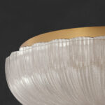 French-style Light-luxury Shimmering Sand-textured Ripple-edge Ceiling Light