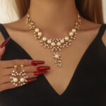 European And American Retro Palace Style Exaggerated Decoration Necklace For Women, Short And Unique Spring And Summer Accessory, Trendy Light Luxury Jewelry