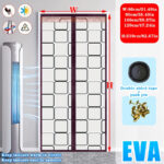 Classic Country-style EVA Polyethylene Air Conditioner Door Curtain, Magnetic Closure, Windproof, Blocks Cold Air, Smoke Barrier, Easy To Install, Suitable For All Seasons, Waterproof, Unlined, Plain