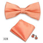 Mens Formalwear Accessory Burgundy Bow Tie Set