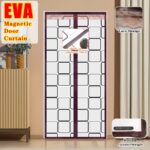 Classic Country-style EVA Polyethylene Air Conditioner Door Curtain, Magnetic Closure, Windproof, Blocks Cold Air, Smoke Barrier, Easy To Install, Suitable For All Seasons, Waterproof, Unlined, Plain