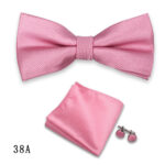 Mens Formalwear Accessory Burgundy Bow Tie Set