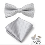 Mens Striped Jacquard Bow Tie Set