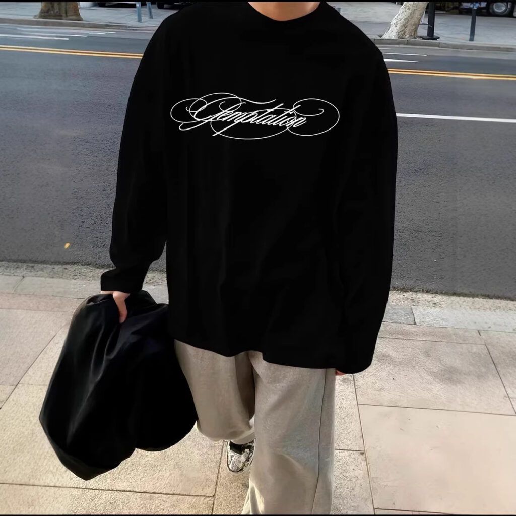 American-style Trendy Long-sleeve T-shirt Unisex Fallwinter Printed Top