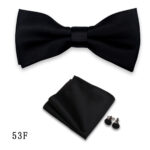 Mens Formalwear Accessory Burgundy Bow Tie Set