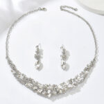 Cross-Border Foreign Trade Retro Jewelry Exaggerated Necklace Set Luxury Crystal Jewelry Banquet Dress Accessories Factory Direct Supply