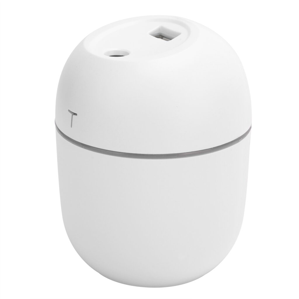 Mini Humidifier Portable DC5V USB Plug In Aroma Essential Oil Diffuser With LED Night Light(White )