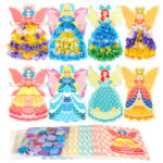 Elves Craft Kits: 12-Piece Felt Embroidery Set With 700 Fabric Pieces, 4 Magical Elf Motifs For Crafting, Creative Needle Painting Set For Girls, Complete Craft Kit With Tools And Sponge Mat