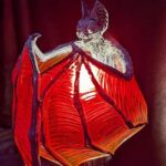 Bat Wing Table Lamp Halloween Resin Ornaments