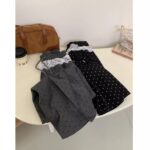 Chic Lace-waist Polka-dot Casual Straight-leg Pants That Add A Touch Of Sweetness And Youthful Charm
