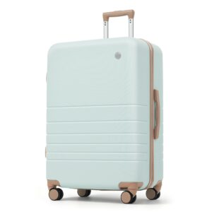 4-Piece Luggage Set with USB Charging Ports - 20in Carry-On (Front-Opening for Laptop) 28in Checked Suitcase with TSA Lock Travel Duffel Bag Wet-Dry Toiletry Bag, grey green