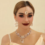 Cross-Border Foreign Trade Retro Jewelry Exaggerated Necklace Set Luxury Crystal Jewelry Banquet Dress Accessories Factory Direct Supply