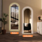 65" x 21" Arch LED Bathroom Mirror - Dimmable Wall Mount Vanity Mirror with Anti-Fog, Shatterproof Glass, Tri-Color Lighting for Makeup Studio & Home Gym
