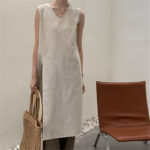 Sleeveless Minimalist V-neck Tank Dress