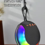 KP-834 Model New Portable Wireless Bluetooth Speaker Compact Outdoor Little Steel Cannon With Ambient Light And Subwoofer Bass