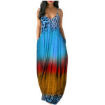 Ombre Strap Loose-fitting Dress For Women