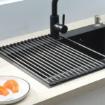 Stainless Steel Draining Rack, 43 X 35 Cm Black Dish Draining Tray With 18 Tubes—Hand Tools