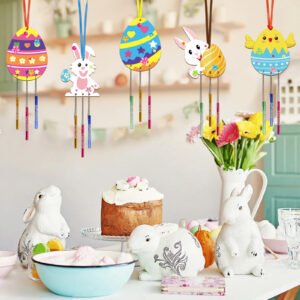 Easter Wind Chime Set, 8-Piece Craft Kit For Easter Decorations, Creative DIY Materials For Homemade Easter Wind Chimes And Party Accessories Set