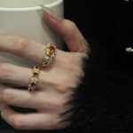 Court-style Vintage Pigeons-blood Ruby Gold Ring