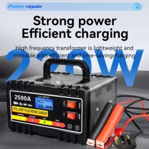 2500A HEAVY DUTY 12 24V AUTOMATIC CAR BATTERY CHARGER SMART PULSE REPAIR TRICKLE