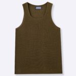 Men's Summer Solid Color Loose Sleeveless Knitted Tank Top, U-Neck Casual Knit Vest