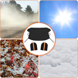2-in-1 Car Ice Scraper Set With Snow Brush And Windshield Cover – Winter Accessories For Cars – Accessories Set