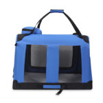 3-Door Folding Soft Dog Crate With Carrying Bag And Fleece Bed , Indoor & Outdoor Pet Home